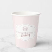 パステルパーソナライズされたピンクケーキベーカリー 紙コップ (正面)