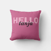 パステルパーソナライズされたピンクネームピロー | カスタム クッション (正面)
