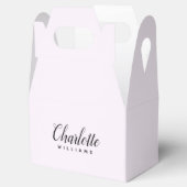 パステルパーソナライズされたピンクモノグラムお願いボックス フェイバーボックス (オープン)