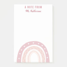 パステルパーソナライズされたピンクレインボーカリグラフィー