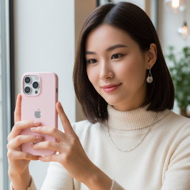 パステルパーソナライズされたピンクiPhoneケースとカスタム iPhone 16 Proケース