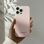 「パステルパーソナライズされたピンクiPhoneケースとカスタム iPhone 16 Proケース<br><div class="desc">このパステルピンクのiPhoneケースで毎日の必需品にエレガンスパーソナライズされたのtouchを追加する。柔らかいピンクの背景スタイリッシュとシックなフォントであなたの名前をカスタムするを搭載し、この電話ケースはあなたのスタイルを見せるのに最適でユニークある。美しいと耐久性の両方のために設計され、ファッショナブルな声明を作りながら、デバイスのための優れた保護を提供する。素晴らし誕生日や休日や大事な行事の思いやりある贈り物として。様々なiPhoneモデルと互換性があり、このカスタマイズ可能なケースは、愛し、ミニマルなデザインを持つ誰もが必要モダンなアクセサリである。</div>