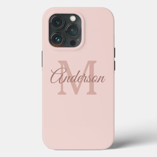 パステルパーソナライズされたピンクiPhoneケース | モノグラム Case-Mate iPhoneケース (裏面)