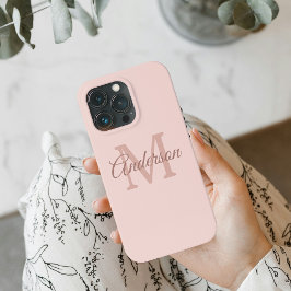 パステルパーソナライズされたピンクiPhoneケース | モノグラム iPhone 13 Proケース
