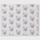 パステルパーソナライズされたフラワーラッピング紙 ラッピングペーパー (フラット)
