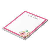 パステルパーソナライズされたフローラボーホネーム文房具 ノートパッド (回転)