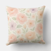 パステルパーソナライズされたフローラモノグラム装飾用クッション クッション (裏面)