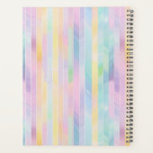 パステルパーソナライズされたブラッシュストローク先生レッスン プランナー手帳 (裏面)