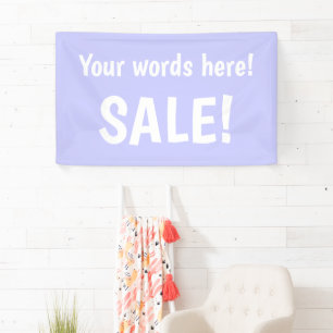 パステルパーソナライズされたペリウィンクル販売バナー 横断幕