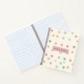 パステルパーソナライズされたマカロン水玉模様 ノートブック (内部)