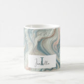 パステルパーソナライズされたマーブルクラシックマググ コーヒーマグカップ (中央)