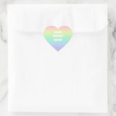 パステルパーソナライズされたレインボーエンベロープステッカー ハートシール (バッグ)