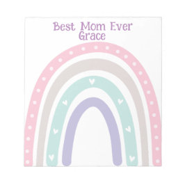 パステルパーソナライズされたレインボーボホ新学期 ノートパッド