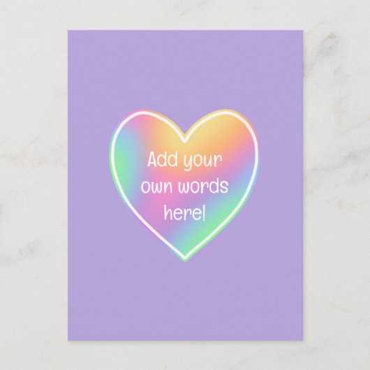 パステルパーソナライズされたレインボーポストカード ポストカード (正面)