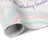 パステルパーソナライズされたレインボーラッピング紙 ラッピングペーパー (ロールコーナー)