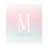 パステルパーソナライズされたレインボー名ノートパッド ノートパッド (正面)