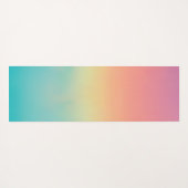 パステルパーソナライズされたレインボー ヨガマット (裏面(横))