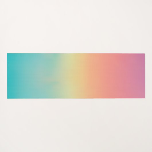 パステルパーソナライズされたレインボー ヨガマット (裏面(横))