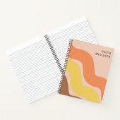 パステルパーソナライズされたレトロストライプスパイラルノート ノートブック (内部)