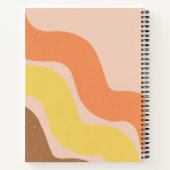 パステルパーソナライズされたレトロストライプスパイラルノート ノートブック (裏面)