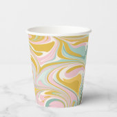 パステルパーソナライズされた抽象芸術卒業パーティー 紙コップ (裏面)
