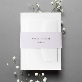 パステルパーソナライズされた薄紫結婚ズ 招待状ベリーバンド