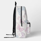 パステルパーソナライズされた蝶 プリントバックパック (左)