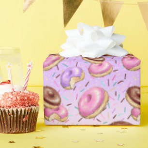 パステルパーティースイーツドーナツ誕生日 ラッピングペーパー
