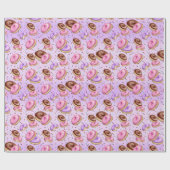 パステルパーティースイーツドーナツ誕生日 ラッピングペーパー (フラット)