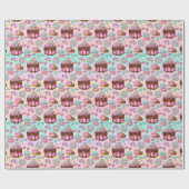 パステルパーティースイーツ誕生日 ラッピングペーパー (フラット)