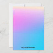 パステルパーティーポーパーエモジ誕生日招待状 招待状 (裏面)