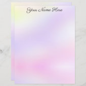 パステルパープルとピンクの文房具 (正面/裏面)