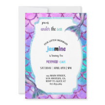 パステルパープルとブルーの人魚の誕生日パーティー