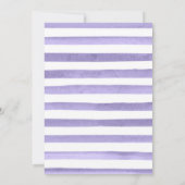 パステルパープルの花の飾りが付いた秋の結婚式 招待状 (裏面)