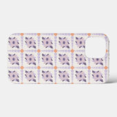 パステルパープルの装飾的なカラフルタイル Case-Mate iPhoneケース (裏面 (横))