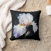 パステルパープルアイリスブロッサム クッション (ブランケット)