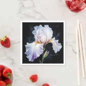 パステルパープルアイリスブロッサム スタンダードカクテルナプキン (インサイチュ)