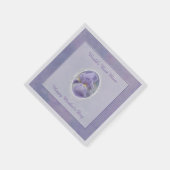 パステルパープルアイリスマザーズデイ紙ナプキンス スタンダードカクテルナプキン (角)