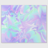 パステルパープルアンドミント抽象芸術 ラッピングペーパー (フラット)