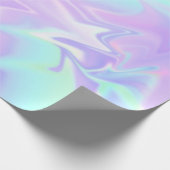 パステルパープルアンドミント抽象芸術 ラッピングペーパー (角)