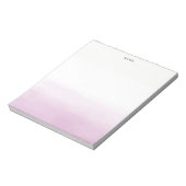 パステルパープルウォーターグラデーションカラーシパーソナライズされたック ノートパッド (回転)