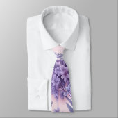 パステルパープルエステティックラベンダーフラワー ネクタイ (タイ)