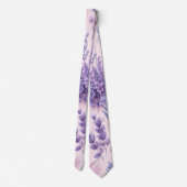 パステルパープルエステティックラベンダーフラワー ネクタイ (裏面)