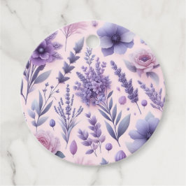 パステルパープルエステティックラベンダーフラワー フェイバータグ