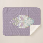 パステルパープルオラクルフクロウモノグラム シェルパブランケット (正面(横))