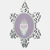 パステルパープルオラクル スノーフレークピューターオーナメント (右)