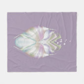 パステルパープルオラクル フリースブランケット (正面(横))