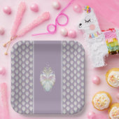 パステルパープルオラクル ペーパープレート (パーティー)