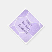 パステルパープルガーリーサッカー誕生日パーティー スタンダードカクテルナプキン (角)