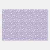 パステルパープルクリスマス ラッピングペーパーシート (正面3)